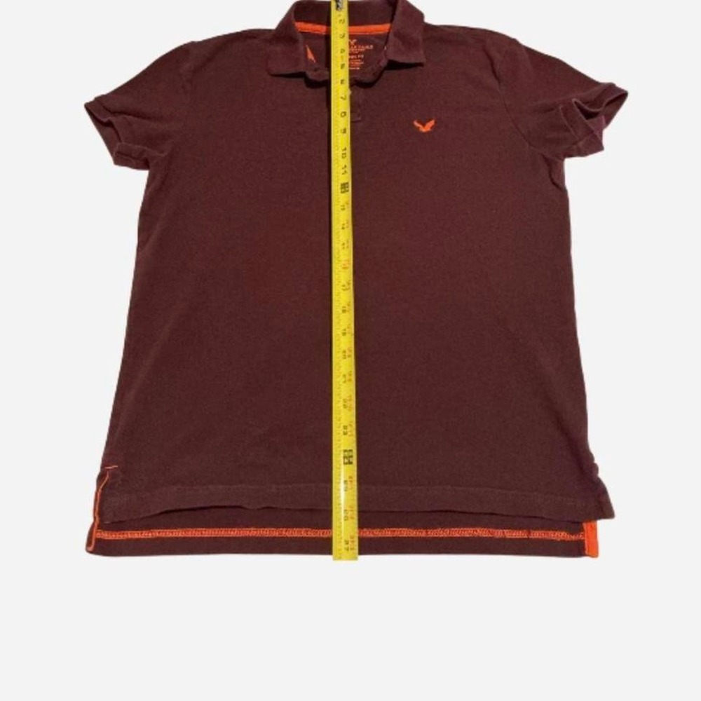 Maroon or Burgundy‎ American Eagle polo shirt #preppy #maroon #americaneagle - Picture 3 of 7